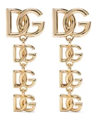 Dolce & Gabbana Hängeohrringe mit DG Gold