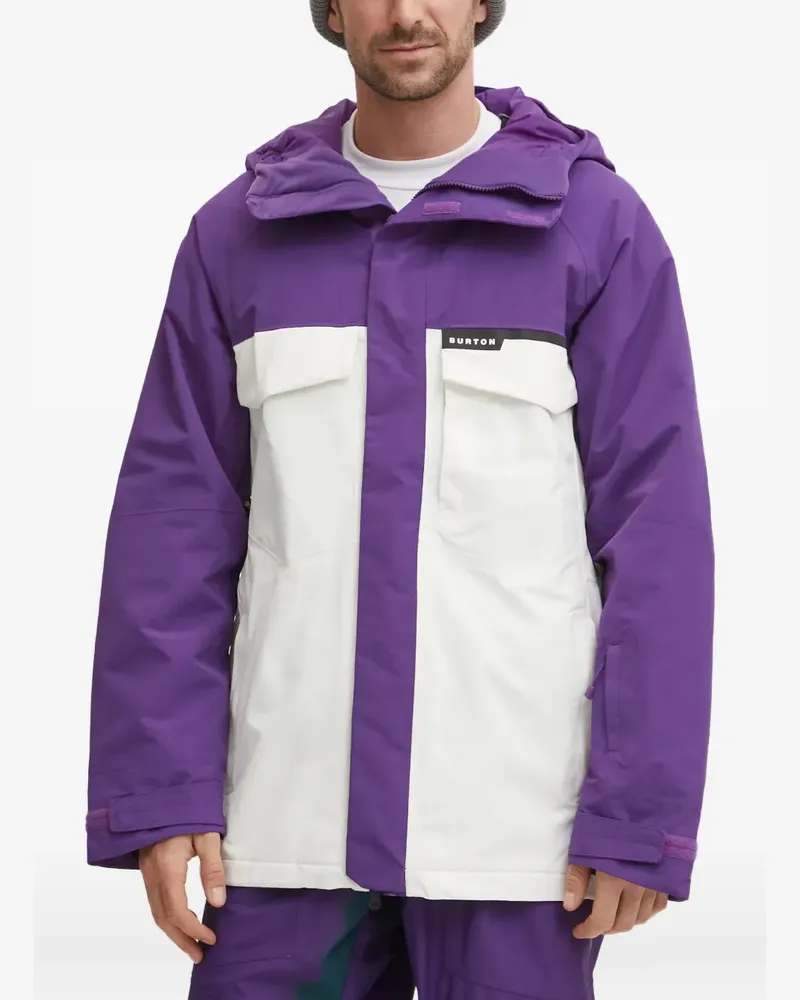 Burton colour-block hooded ski jacket - Violett Violett
