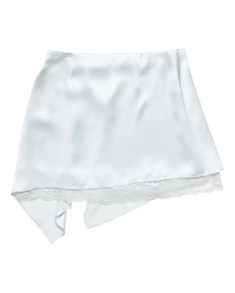 Acne Studios ruffled satin skirt - Blau Blau