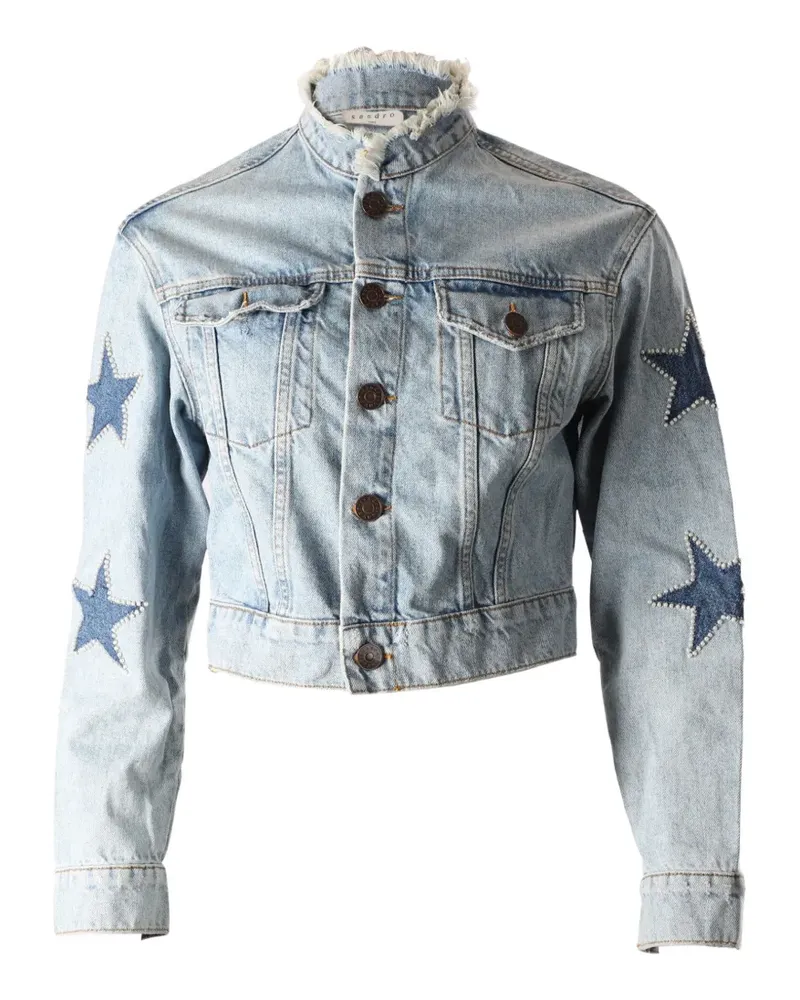 Sandro star-embellishment denim jacket - Blau Blau