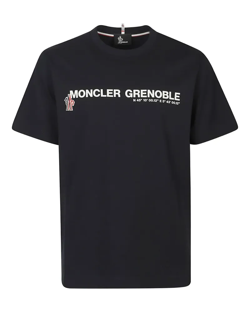Moncler T-Shirt mit Logo - Schwarz Schwarz