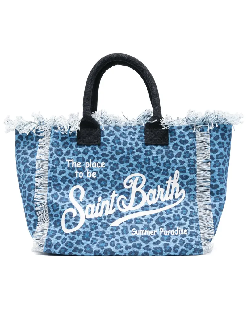 MC2 Saint Barth Vanity Strandtasche mit Animal-Print - Blau Blau