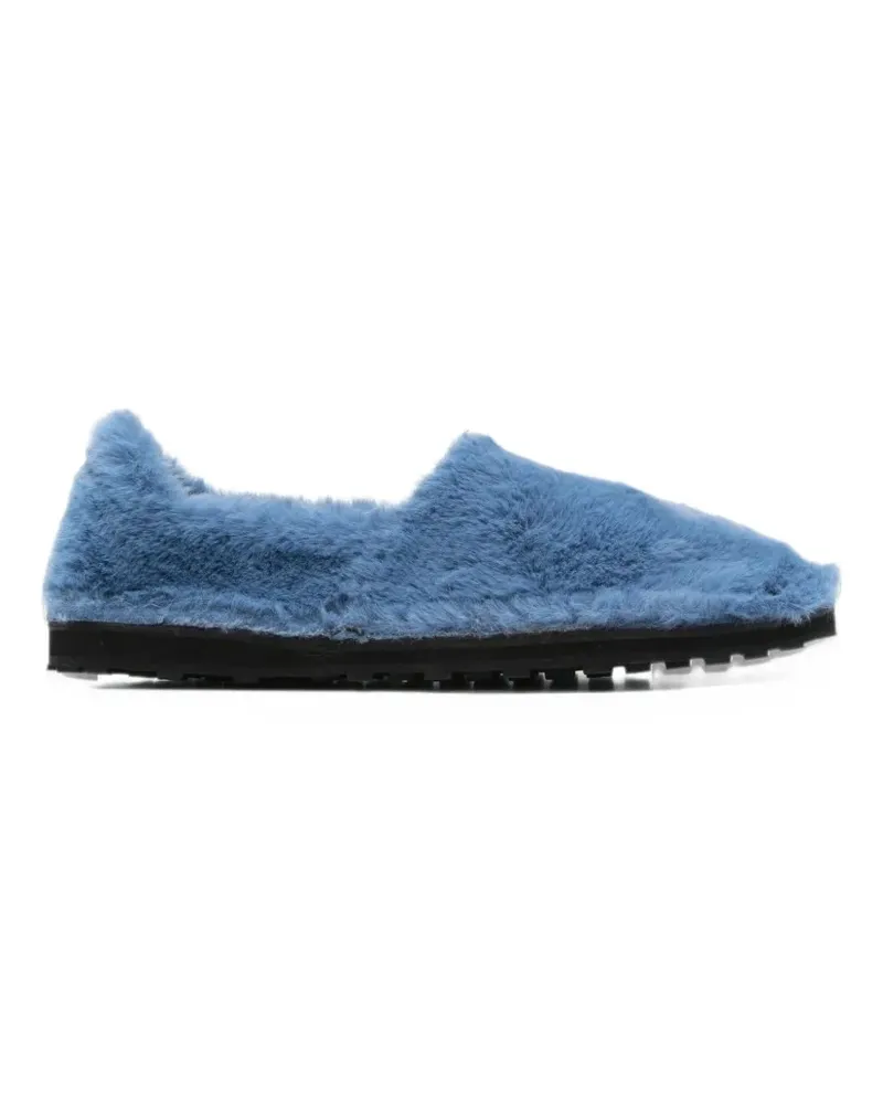 Marni faux-fur loafers - Blau Blau