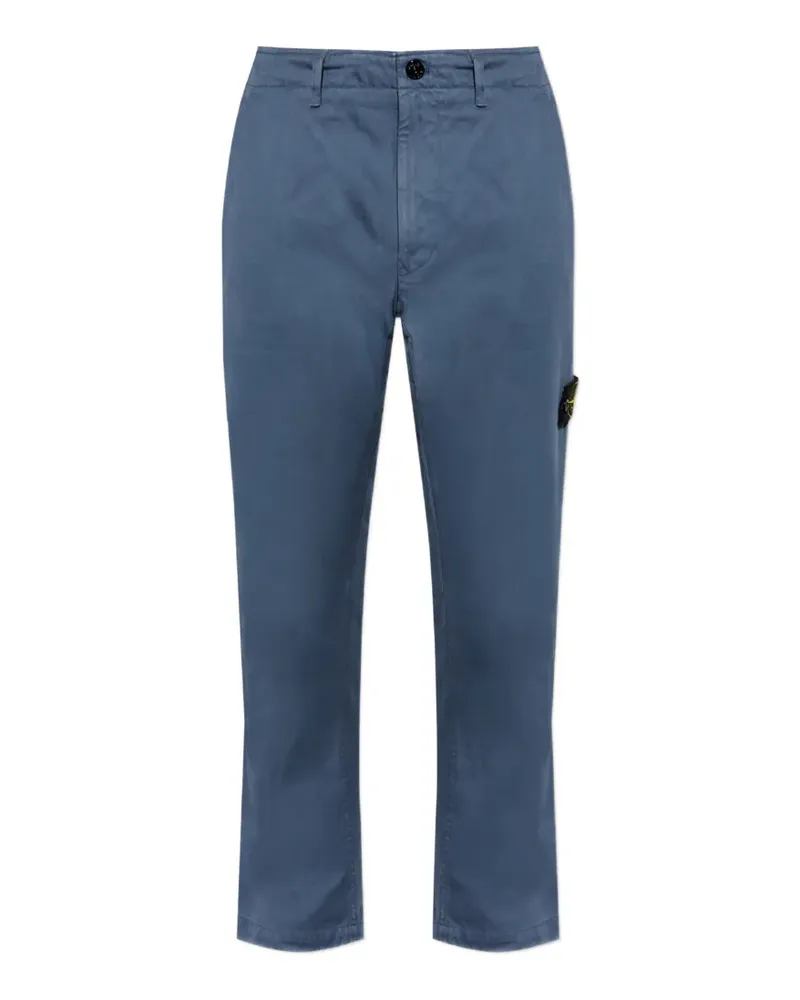 Stone Island logo-patch trousers - Blau Blau