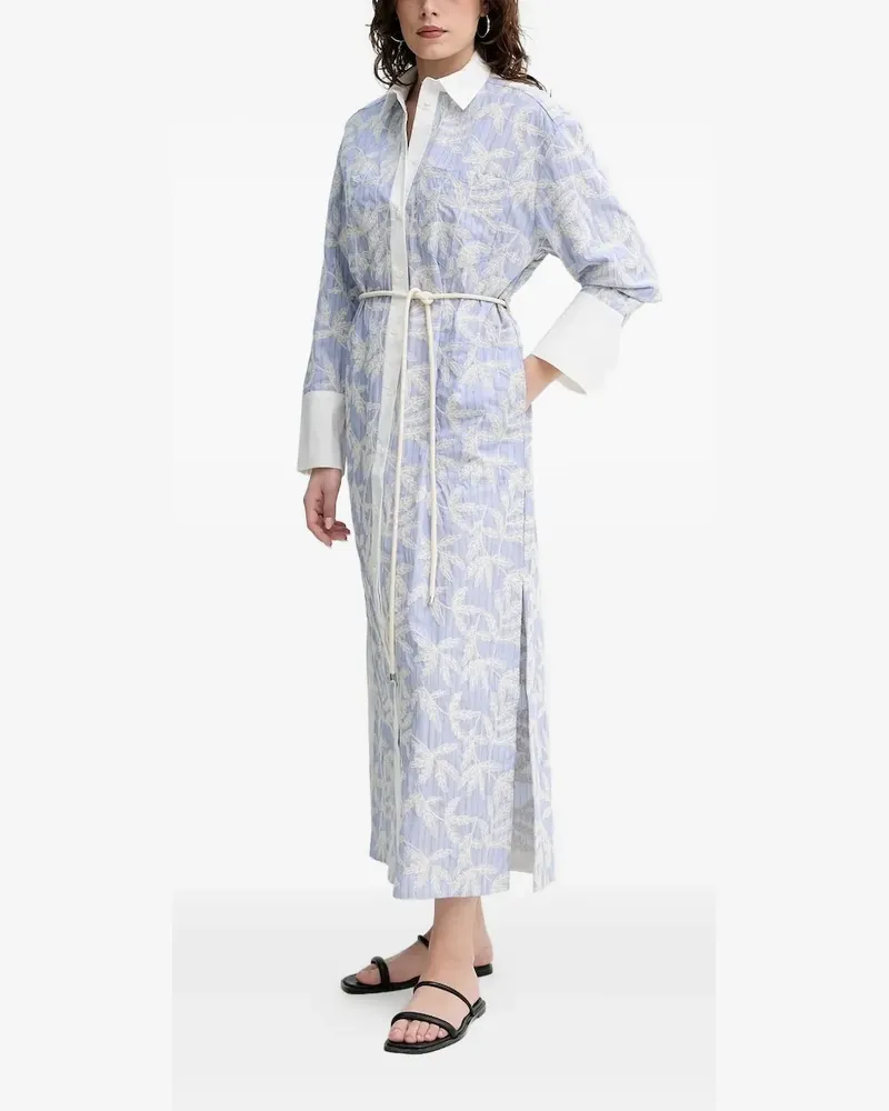 MUNTHE Gestreiftes Hemdkleid - Blau Blau
