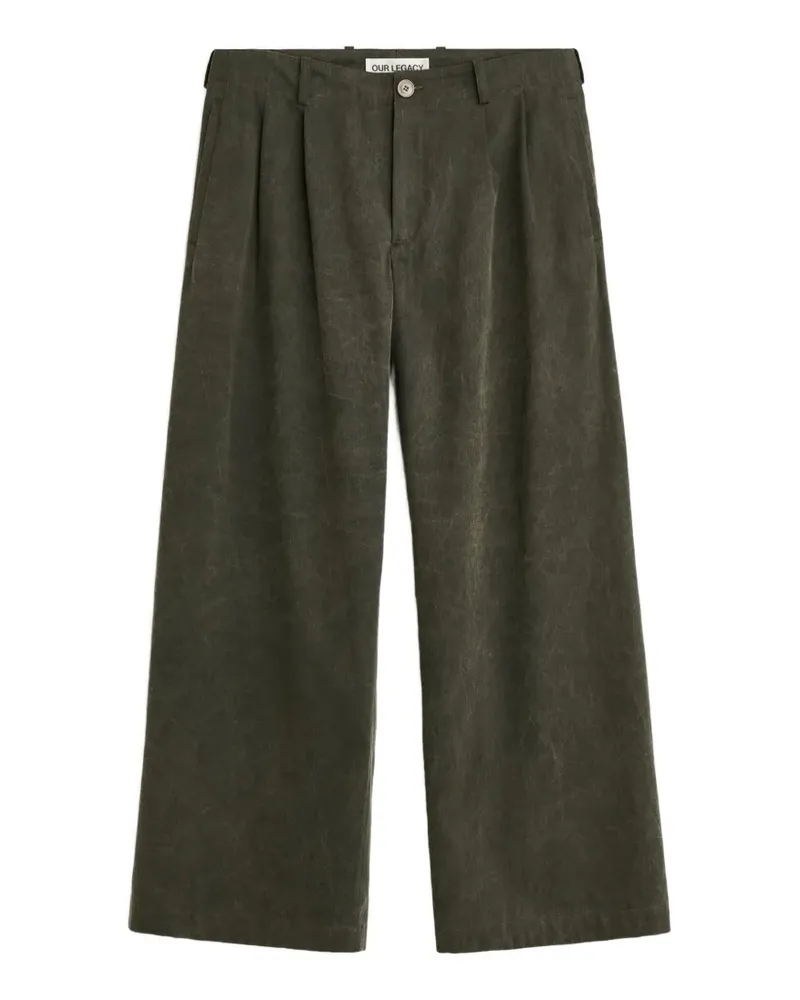 Our Legacy pleated wide-leg trousers - Grau Grau