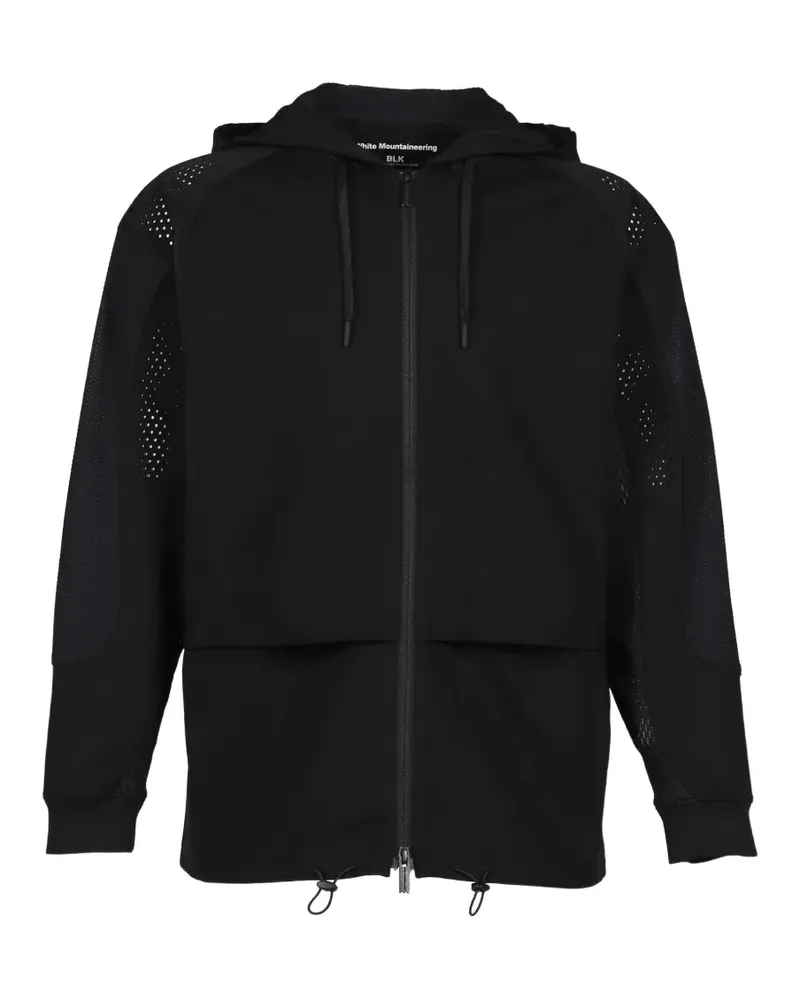 White Mountaineering Kapuzenjacke im Layering-Look - Schwarz Schwarz