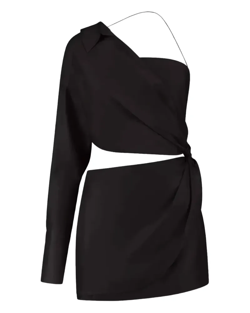 GAUGE81 Arica one-shoulder silk mini dress - Schwarz Schwarz
