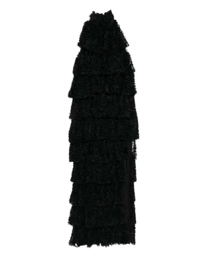 Karl Lagerfeld Gerüschtes Studio Kleid - Schwarz Schwarz