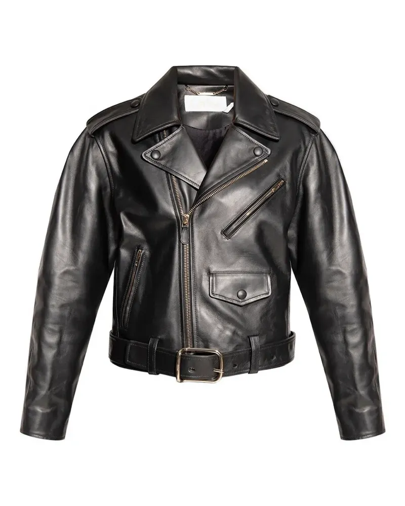 Chloé Bikerjacke aus Leder - Schwarz Schwarz