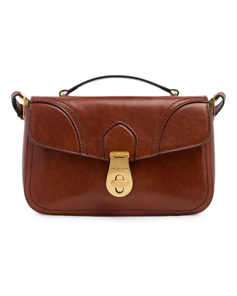 The Bridge Mia Tote Bag mit Drehverschluss - Braun Braun