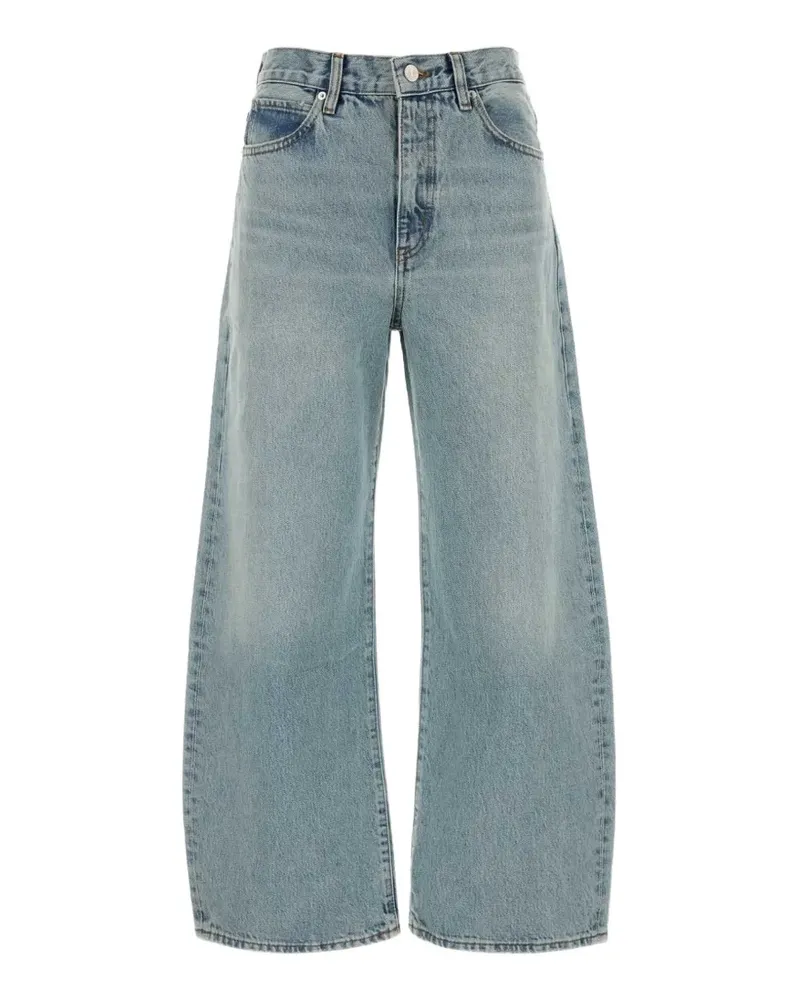 Frame Denim The Bow Crop Jeans mit weitem Bein - Blau Blau