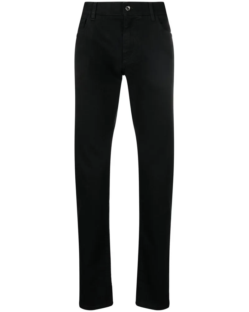 Dolce & Gabbana Straight-Leg-Jeans mit Logo - Schwarz Schwarz