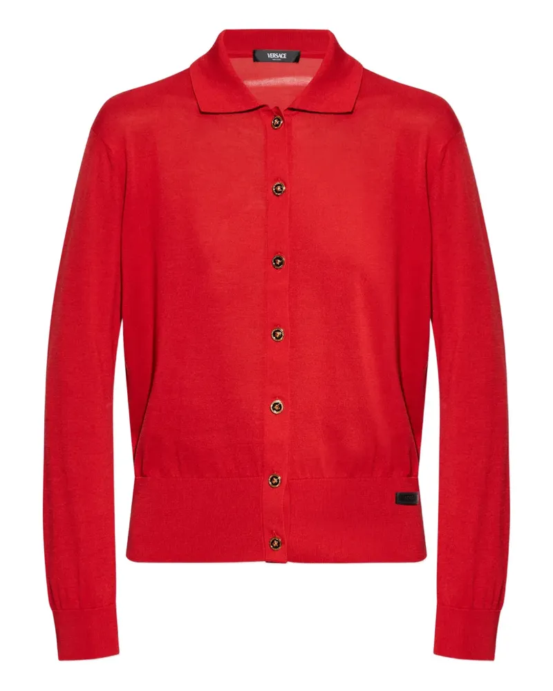 Versace buttoned collar cardigan - Rot Rot