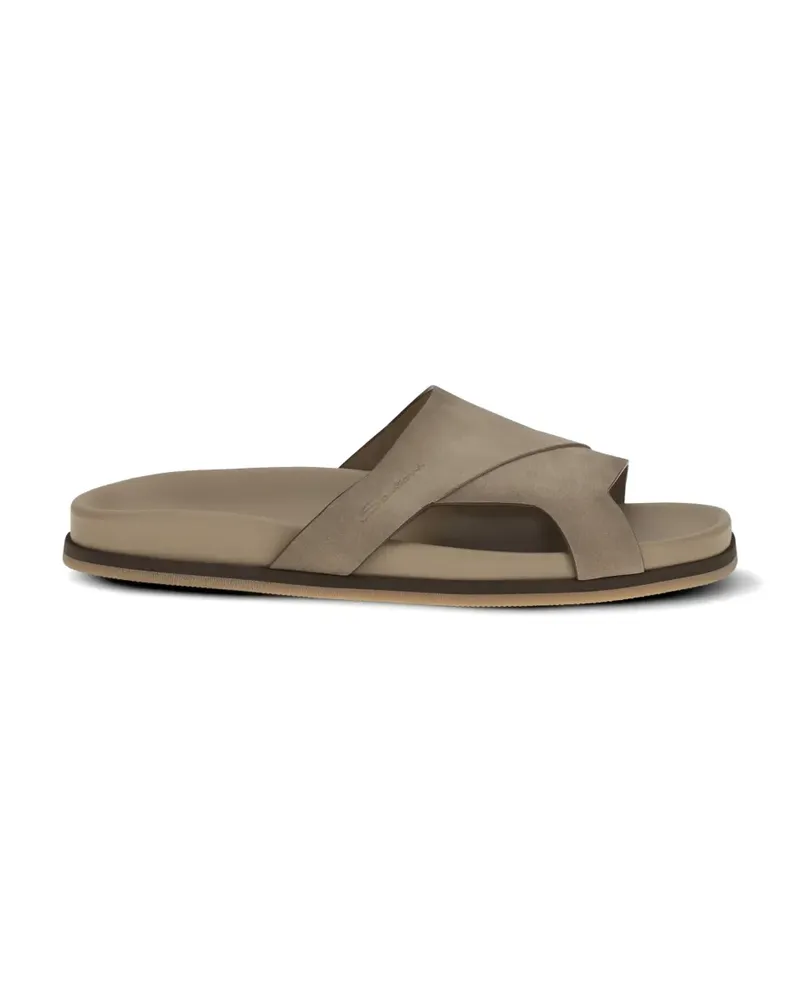 Santoni cross-strap sandals - Nude Nude