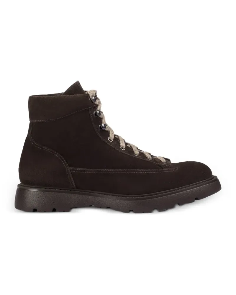 Doucal´s Schnürstiefel aus Wildleder - Braun Braun
