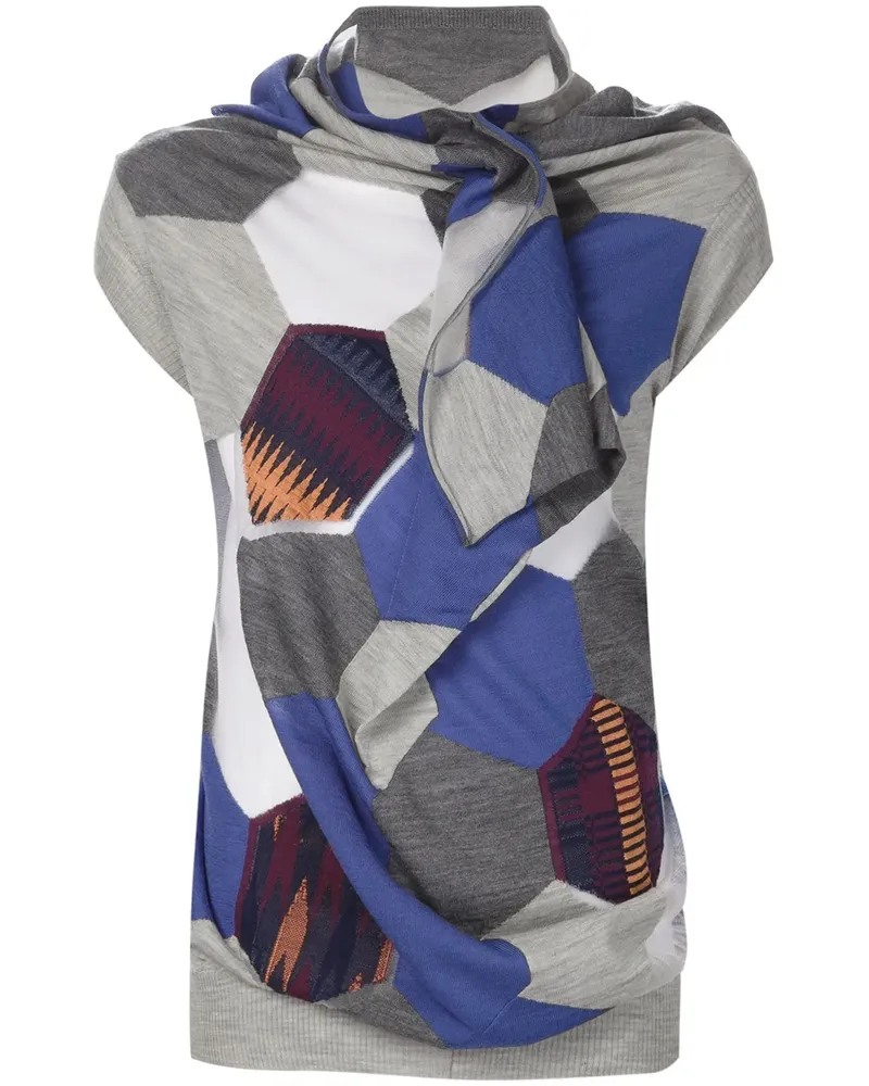 Junya Watanabe Pullover mit Sechseck-Print - Blau Blau