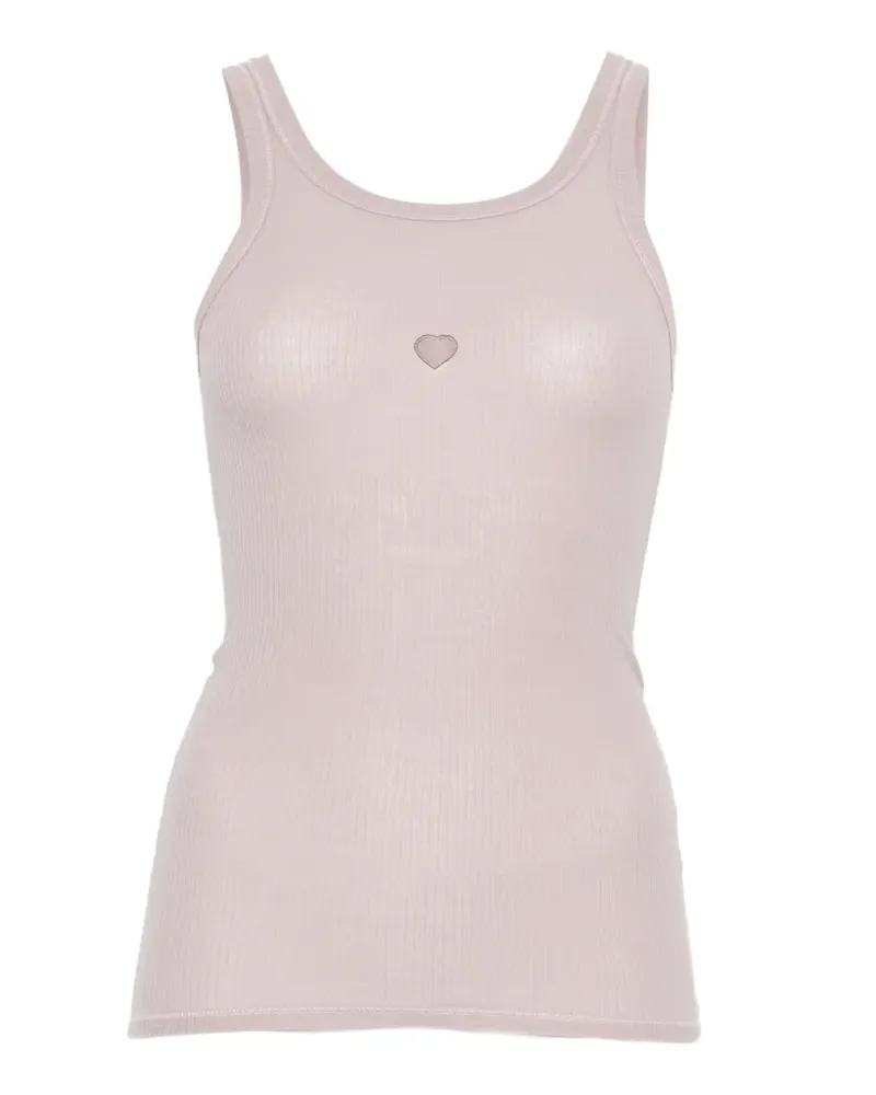 Baserange Geripptes Heart Tanktop - Violett Violett