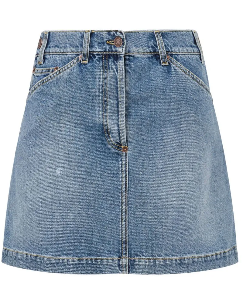 Moschino Klassischer Jeans-Minirock - Blau Blau
