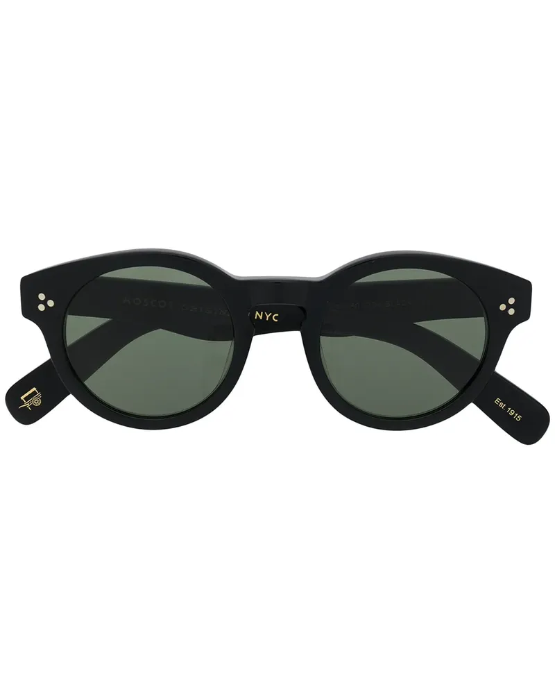 MOSCOT Sonnenbrille mit rundem Gestell - Schwarz Schwarz