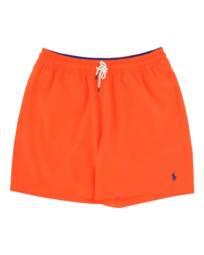 Ralph Lauren logo-embroidered drawstring swim shorts - Orange Orange
