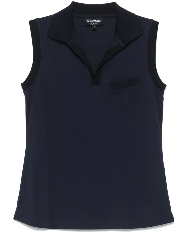 Emporio Armani Tanktop mit Logo-Stickerei - Blau Blau