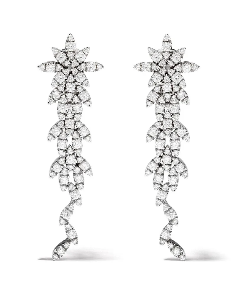 Pasquale Bruni 18kt 'Ghirlanda' Weißgoldohrringe mit Diamanten - Silber Silber