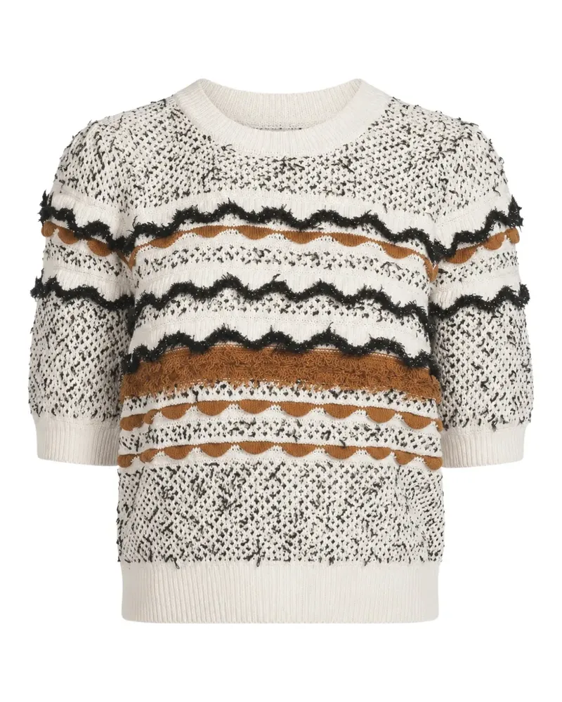 Ulla Johnson Gerüschter Andira Pullover - Nude Nude