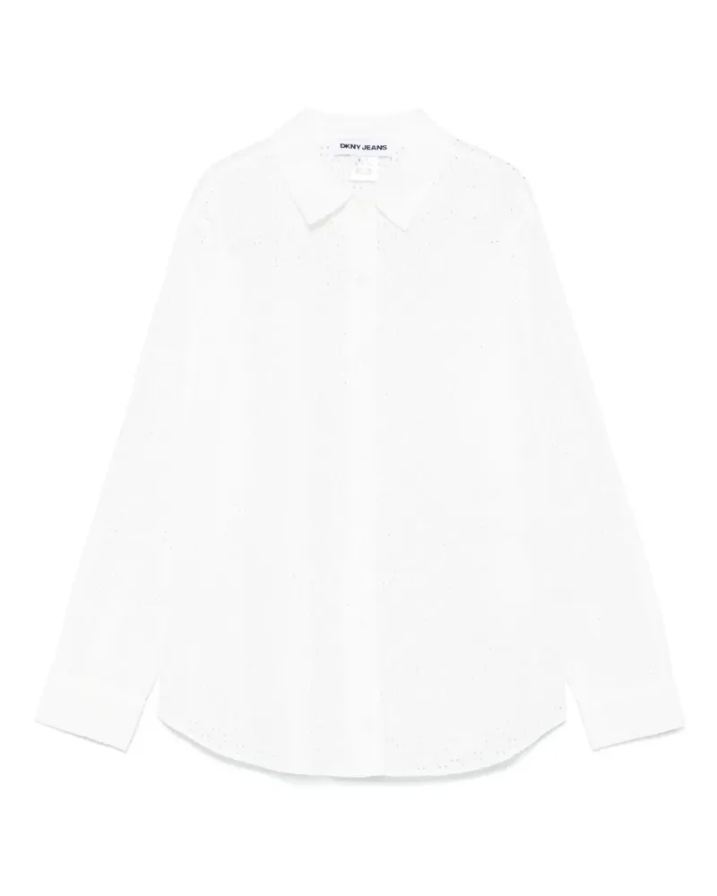 DKNY Hemd mit Ösendetail - Weiß Weiß