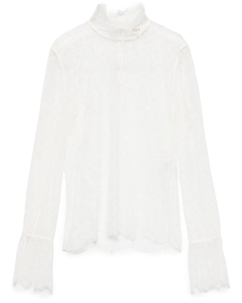 Chloé Bluse aus Spitze - Weiß Weiß