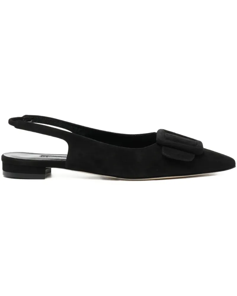 Manolo Blahnik Slingback-Pumps mit Schnalle - Schwarz Schwarz