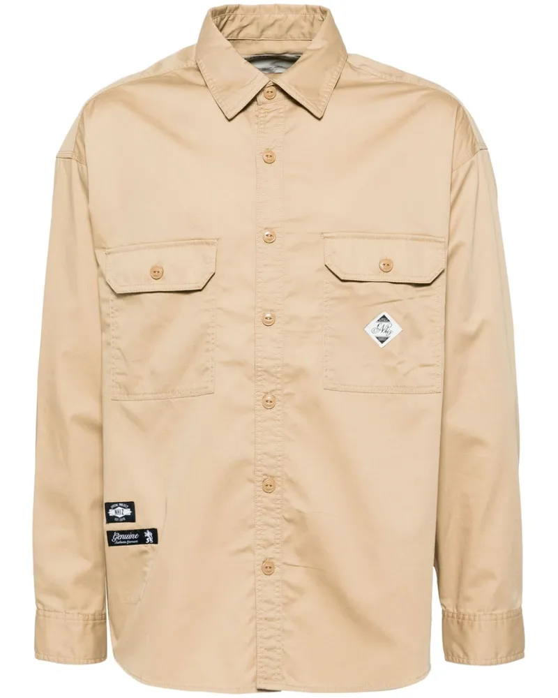 Izzue Hemd mit Logo-Patch - Nude Nude