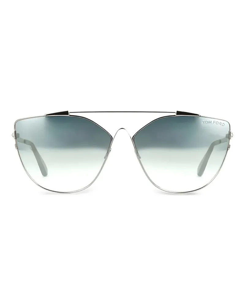 Tom Ford Sonnenbrille mit Cat-Eye-Gestell - Silber Silber