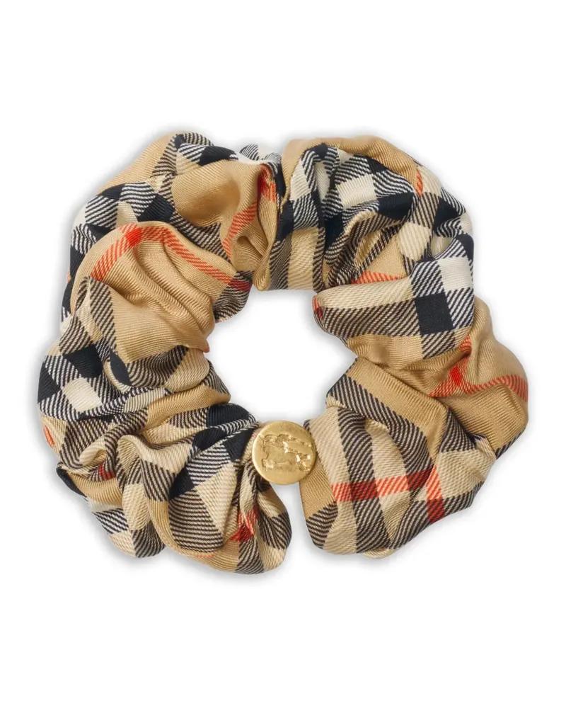 Burberry Karierter Haargummi aus Seide - Nude Nude