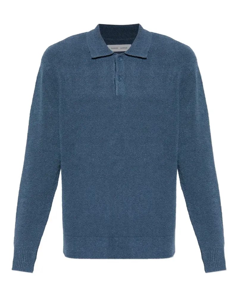 Samsøe & Samsøe button-fastening polo shirt - Blau Blau