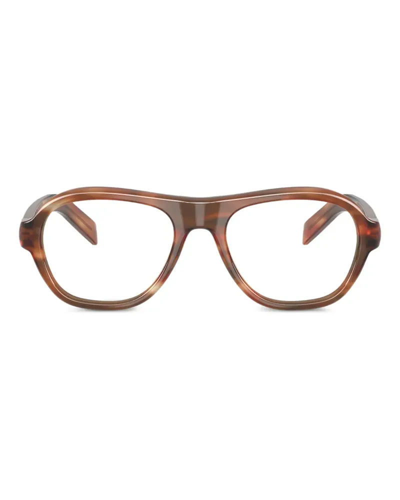 Prada Brille mit transparenten Gläsern - Braun Braun