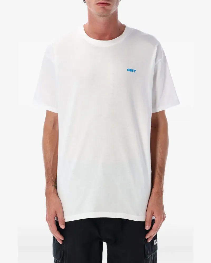 Obey Sound & Resistance T-Shirt - Weiß Weiß