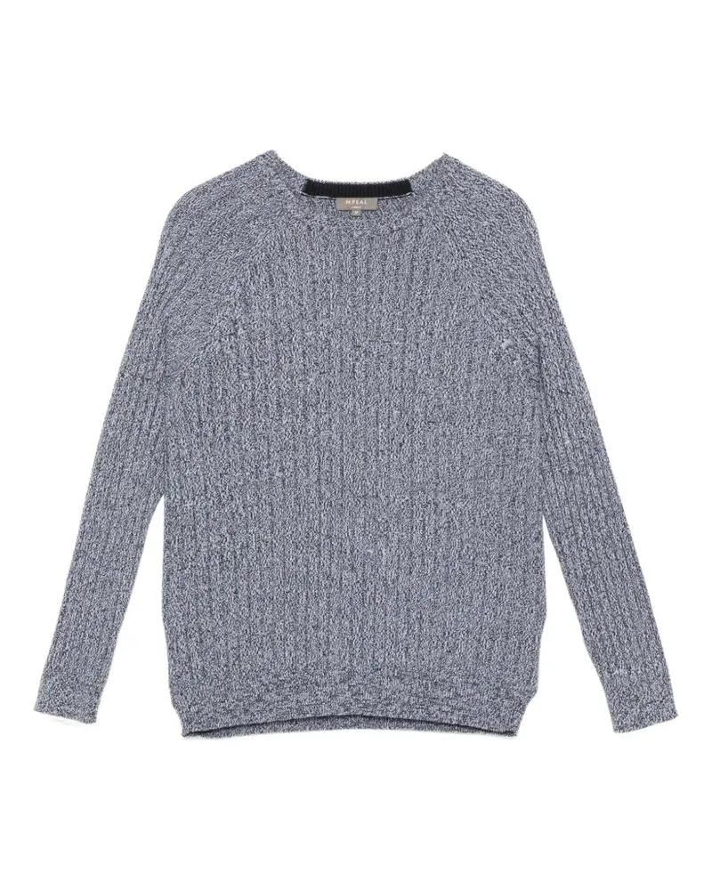 N.Peal Pullover mit Zopfmuster - Blau Blau