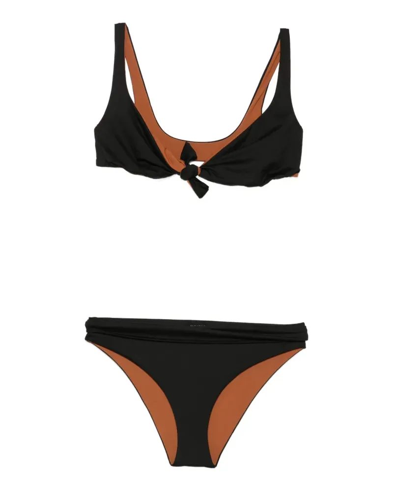 FISICO-Cristina Ferrari Bikini mit Schleifendetail - Schwarz Schwarz