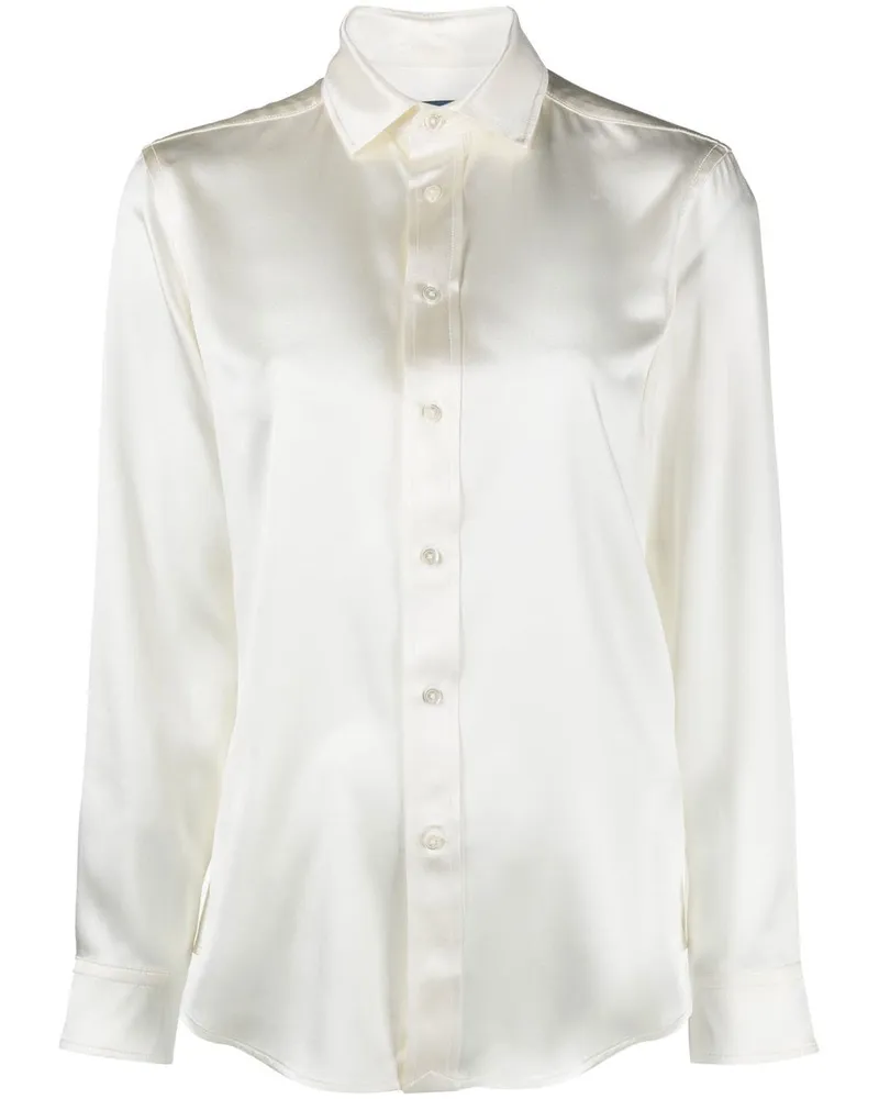 Ralph Lauren Klassisches Seidenhemd - Weiß Weiß