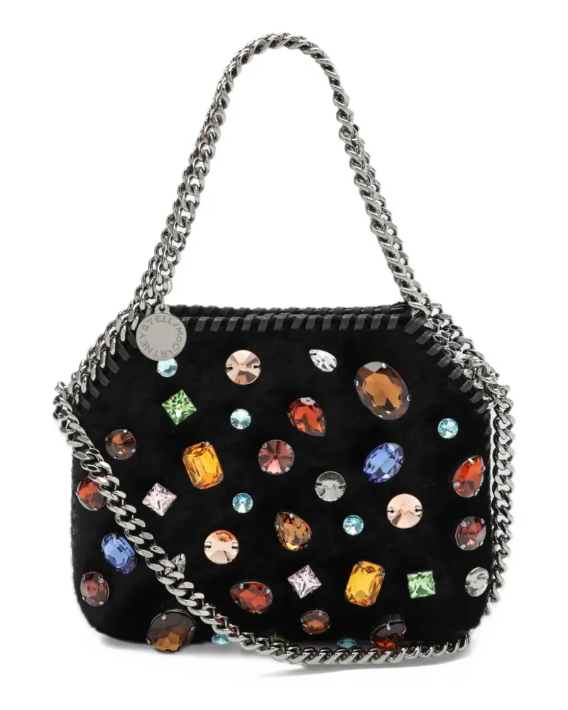 Stella McCartney Falabella crystal-embellished shoulder bag - Schwarz Schwarz