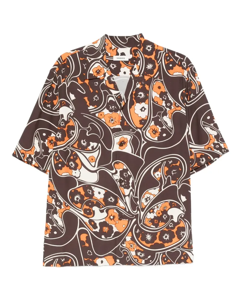 Sandro Hemd mit Blumenmuster - Braun Braun