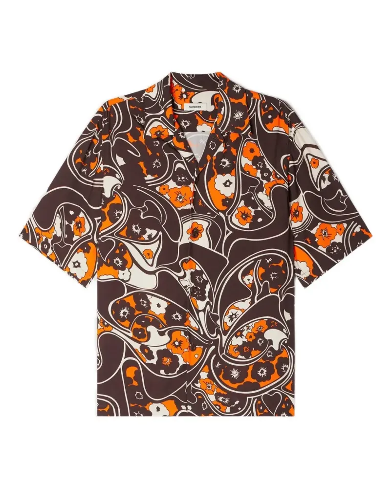 Sandro Hemd mit Blumenmuster - Braun Braun