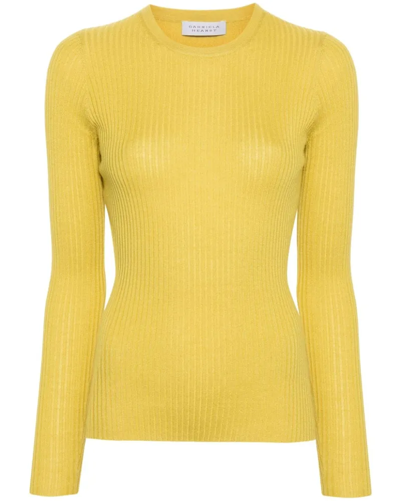 Gabriela Hearst Browning Pullover mit rundem Ausschnitt Gelb