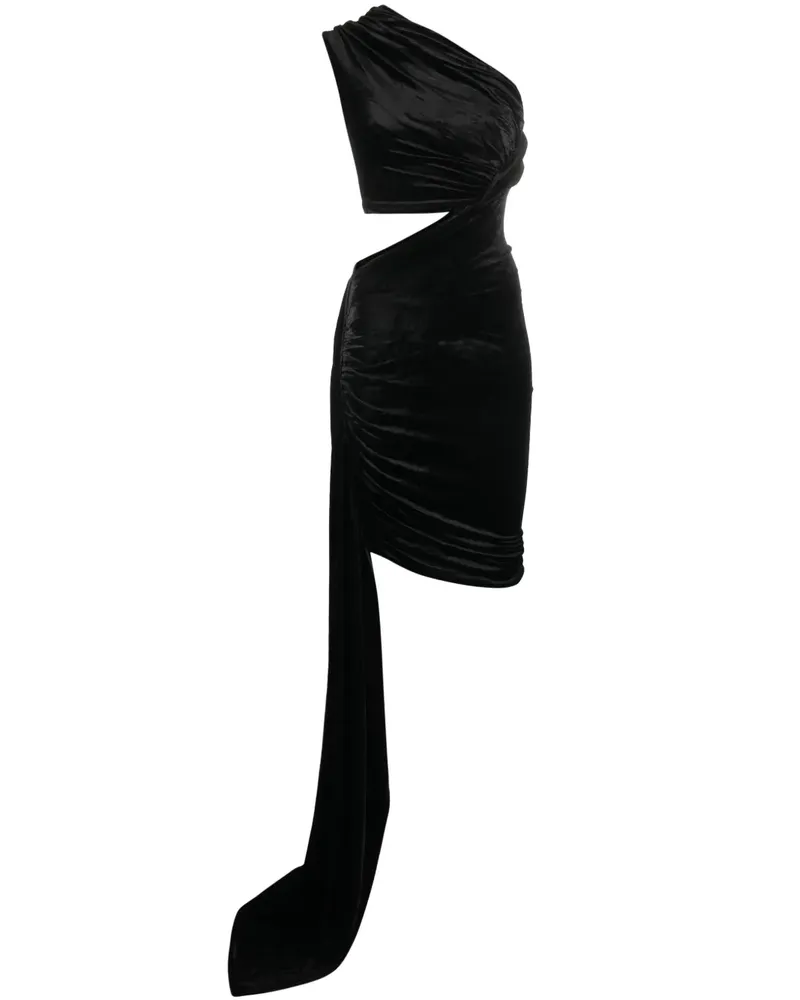 Rick Owens Lilies Drapiertes Maxikleid - Schwarz Schwarz