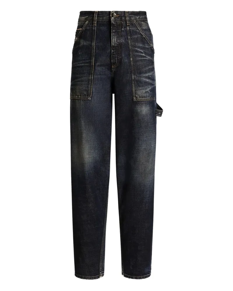 Dolce & Gabbana Jeans mit Logo-Schild - Blau Blau