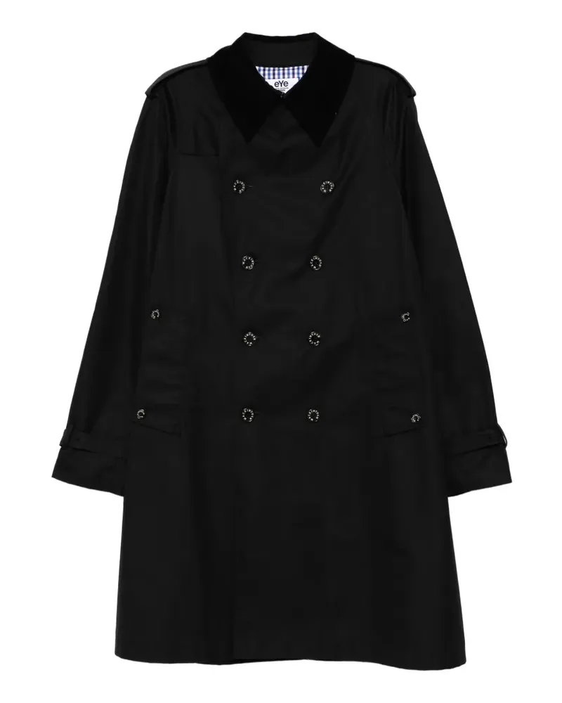 Junya Watanabe Doppelreihiger Mantel - Schwarz Schwarz