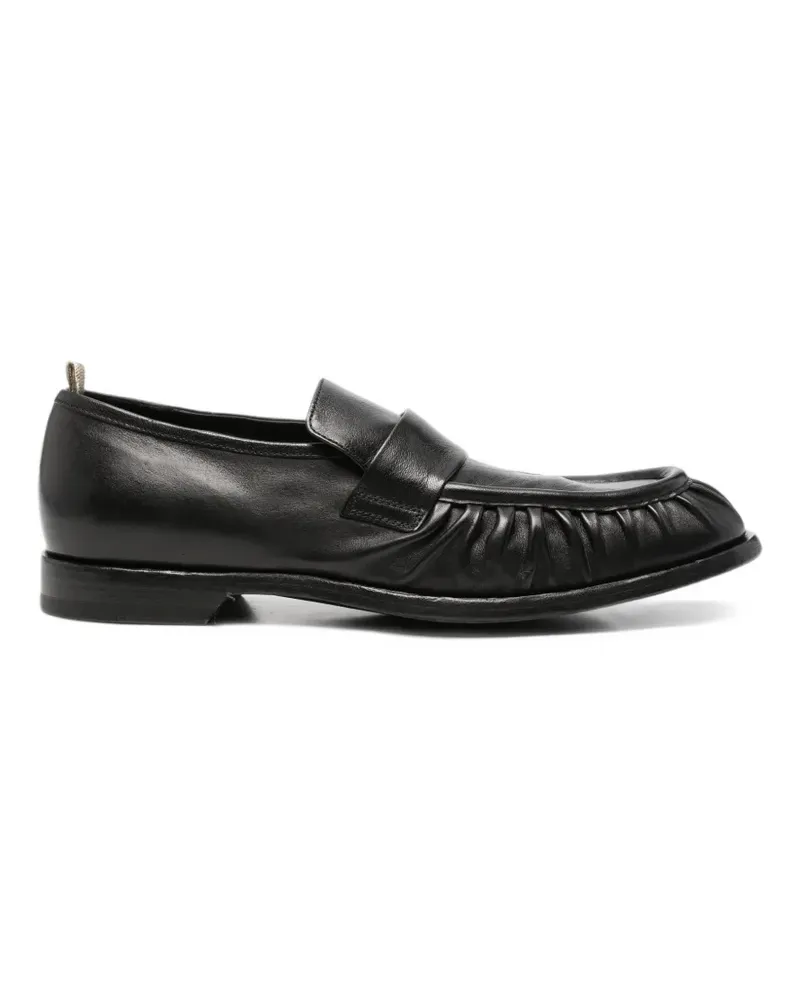 Officine Creative Italia Sound 008 ruched leather loafers - Schwarz Schwarz