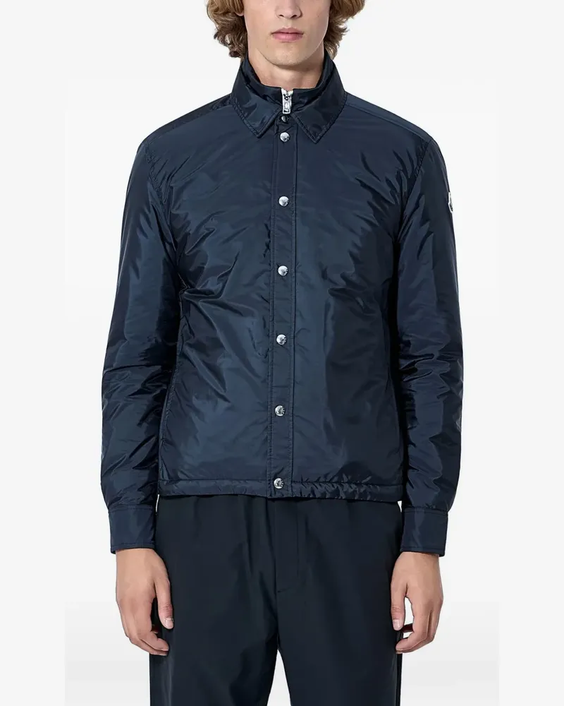 Moncler button-down elasticated-hem jacket - Blau Blau