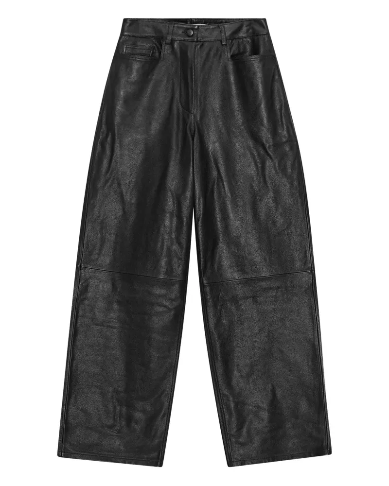 REMAIN COCOON Hose mit Ledereinsätzen - Schwarz Schwarz